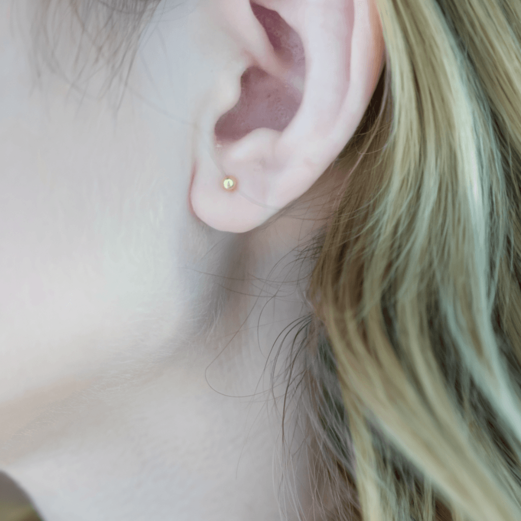 Shining Gold Ball Stud Earrings - JESCOJES