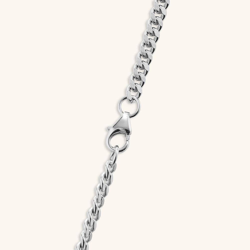 Four Prong Cuban Chain  Moissanite Pendant Necklace