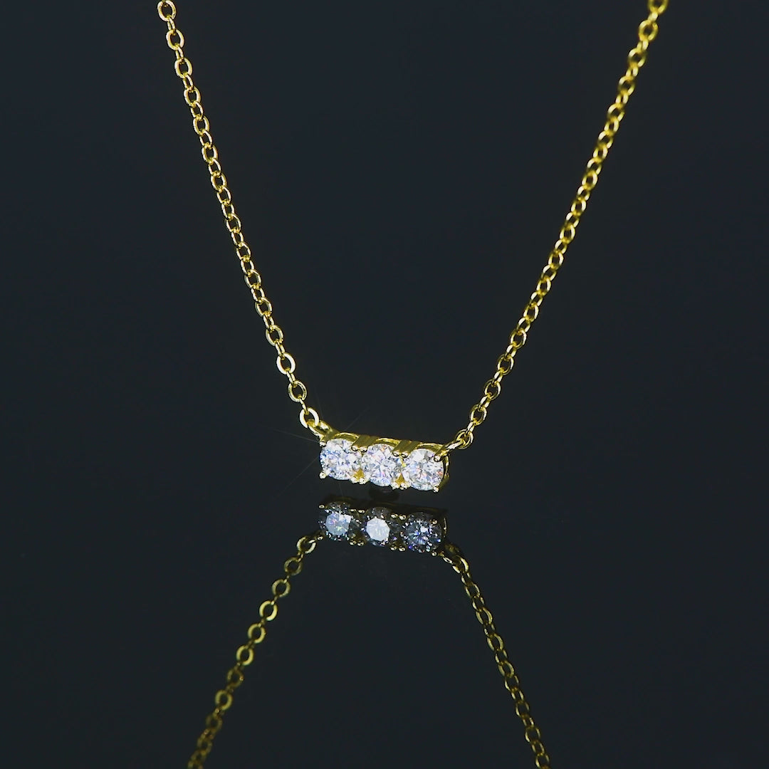 Triple Luck Premium Moissanite Pendant Necklace