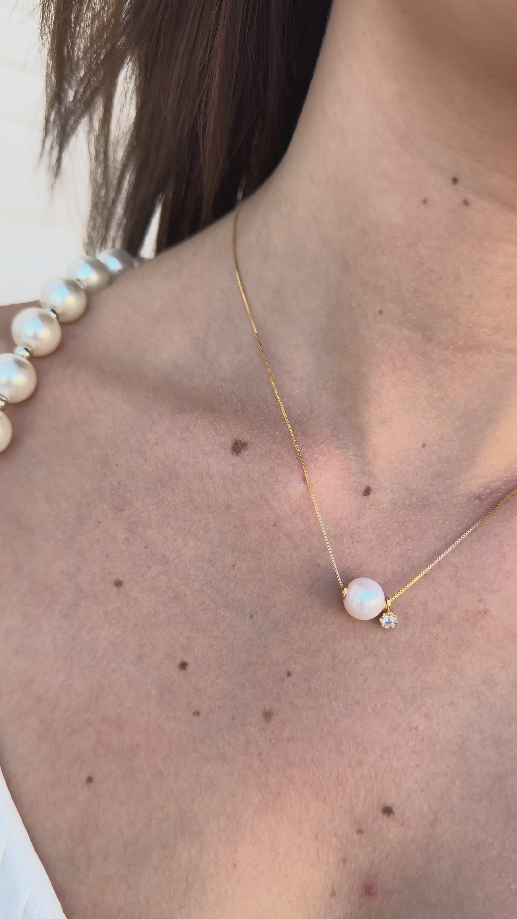 JESCOJES L’Harmonie Lumineuse | Aurora Pearl Pendant Necklace