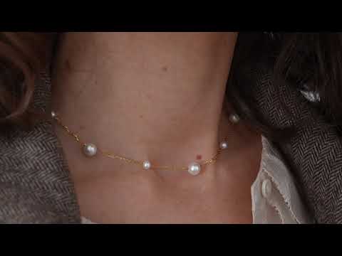 JESCOJES Starry Night AAA Freshwater Pearl Necklace
