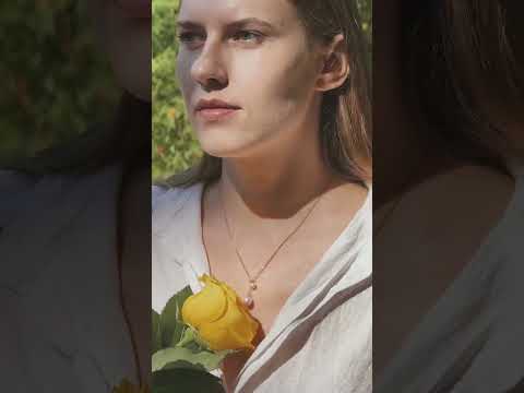 JESCOJES Charming Akoya Pearl Duo Pendant Necklace